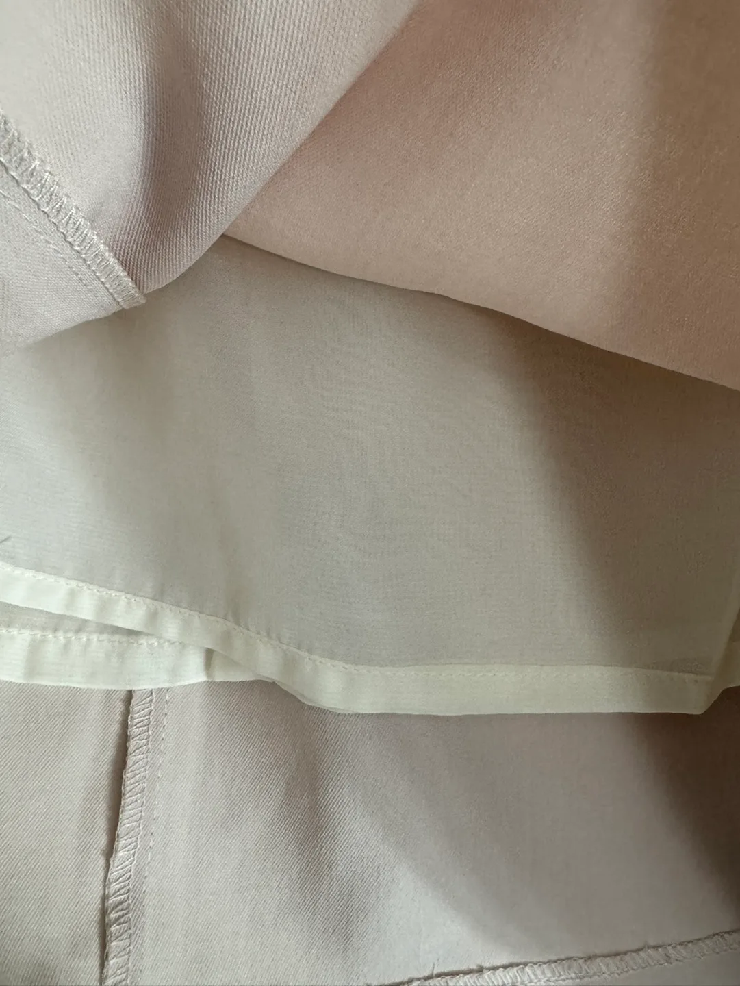 NEW nude skirt with pearl detail size small image indicator(3)