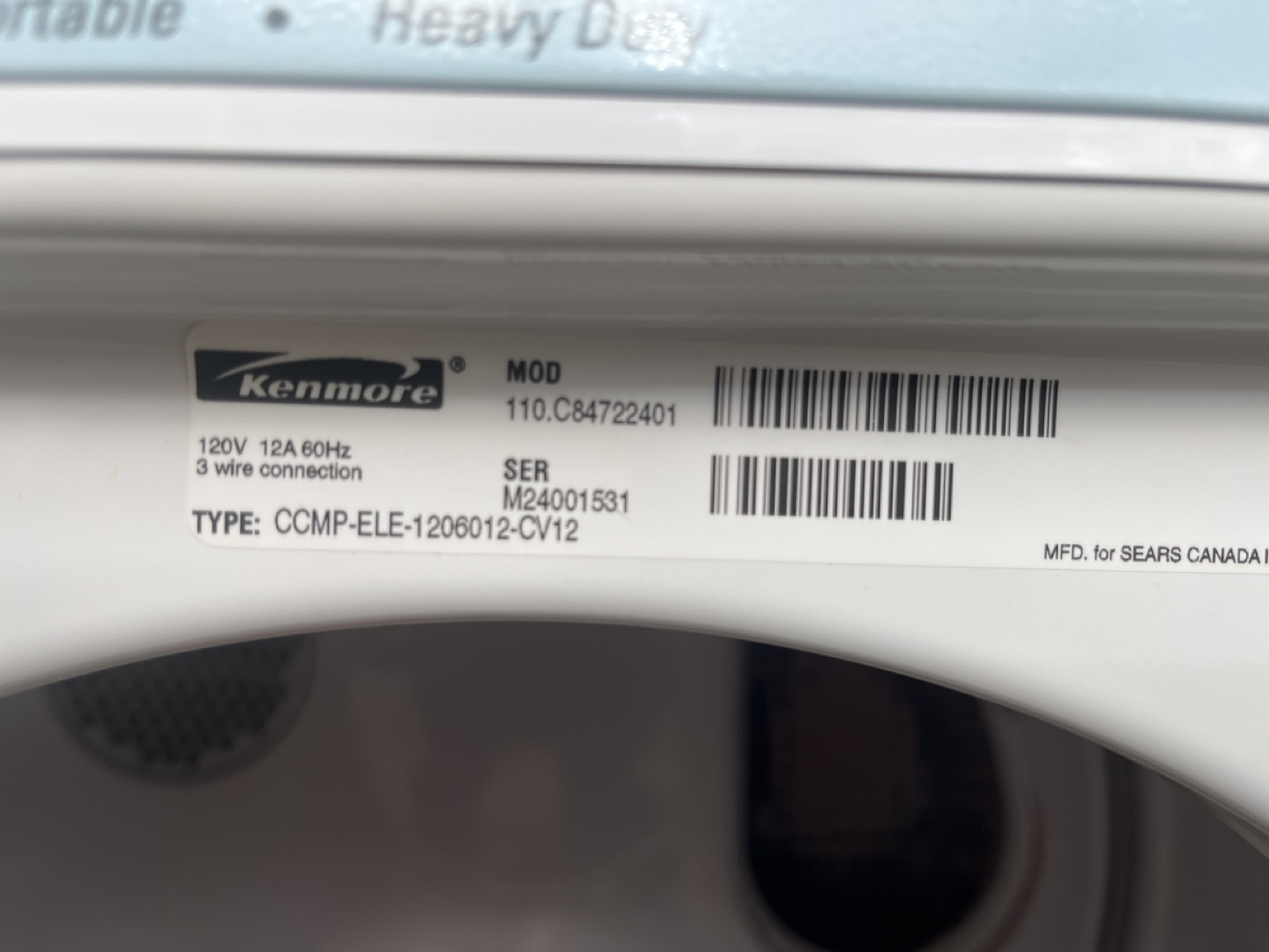 Kenmore Dryer - photo 3