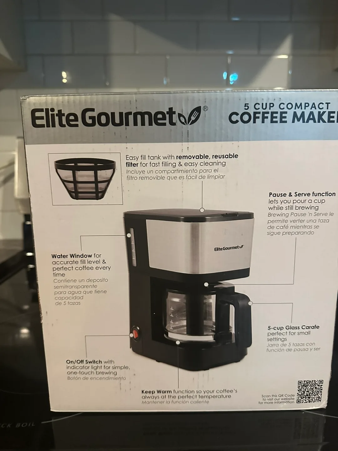 Elite Gourmet 5 Cup Compact Coffee Maker thumbnail