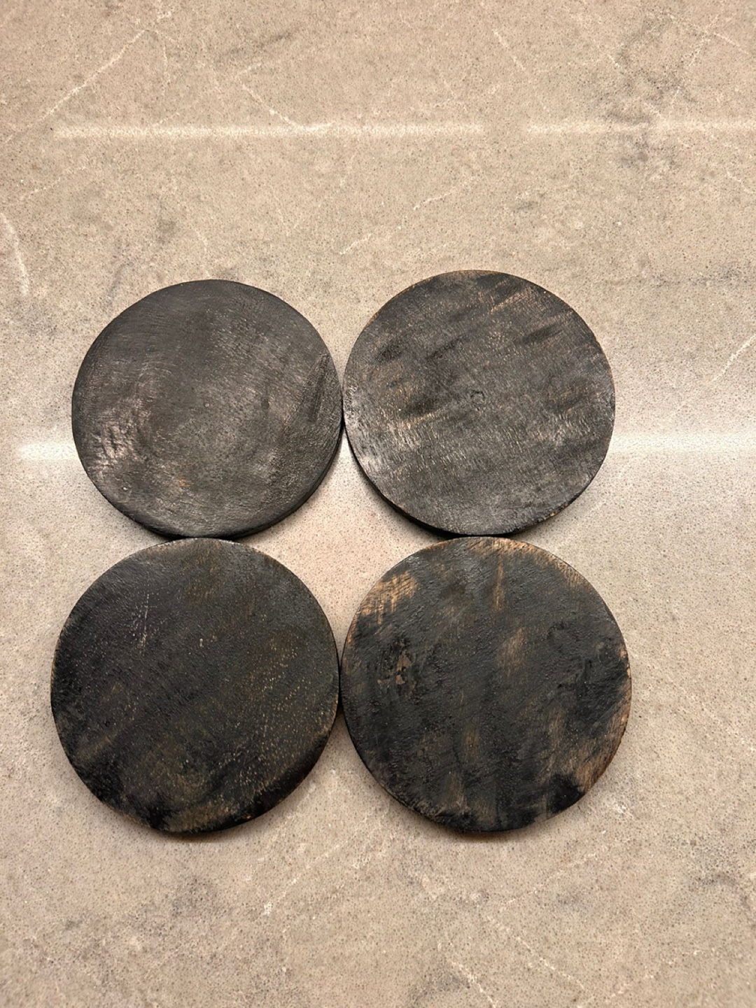 Wooden Tray with Four Round Coasters - photo 4