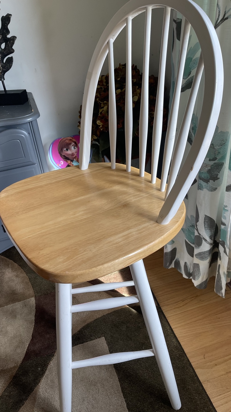 White Kitchen Counter swivel Stool - photo 3