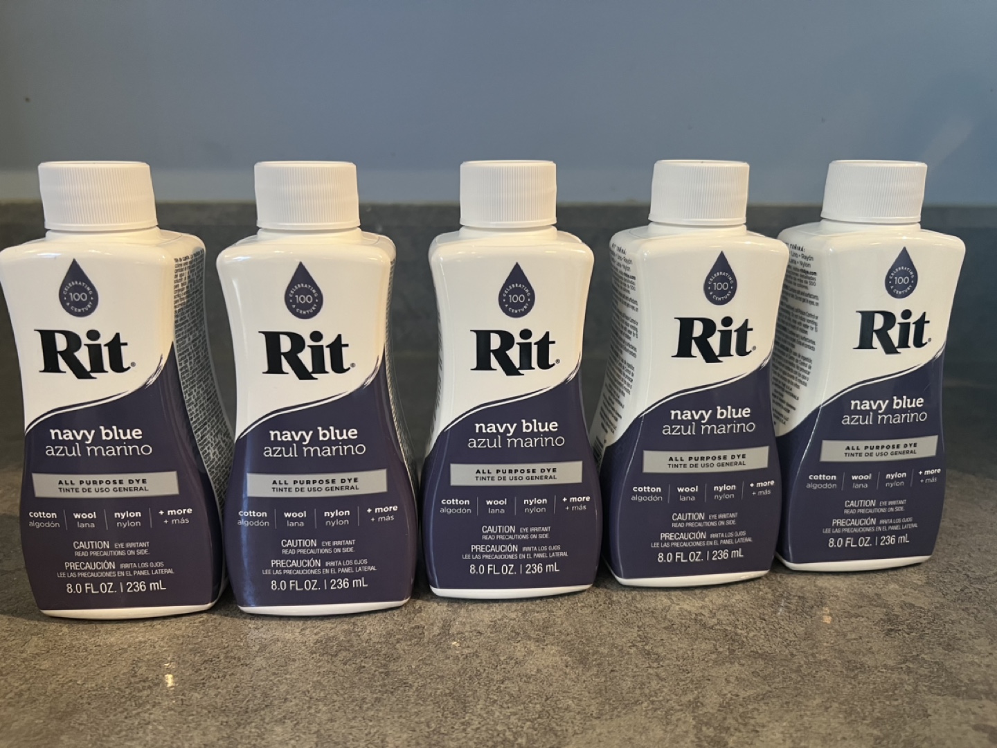 Rit Dye - Navy Blue - 5 Bottles