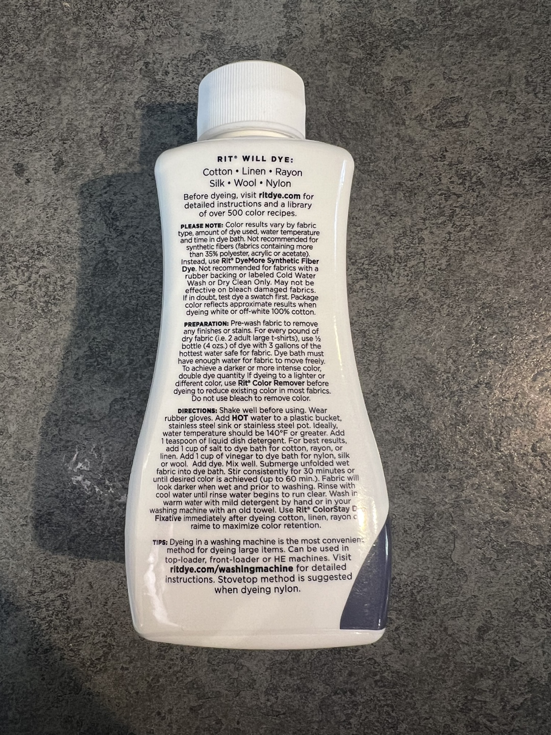 Rit Dye - Navy Blue - 5 Bottles - photo 3