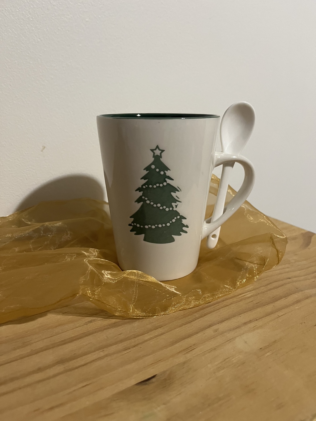 Christmas Tree Mug with Spoon