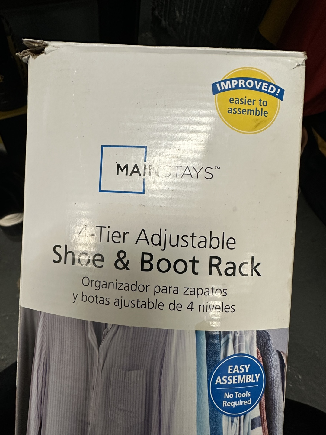 4 Tier Adjustable Shoe & Boot Rack