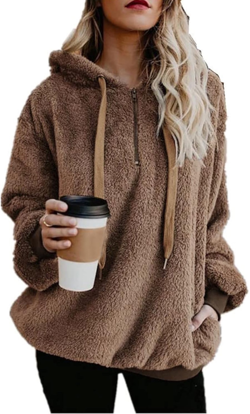 NEW! Brown Fuzzy Oversized Hoodie