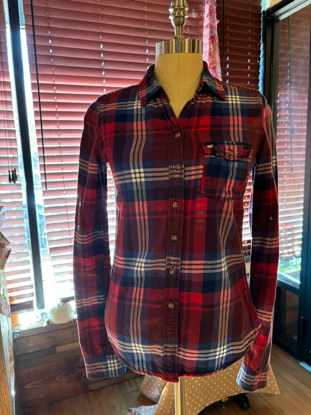 Abercrombie & Fitch Plaid Button Down Shirt image indicator(3)