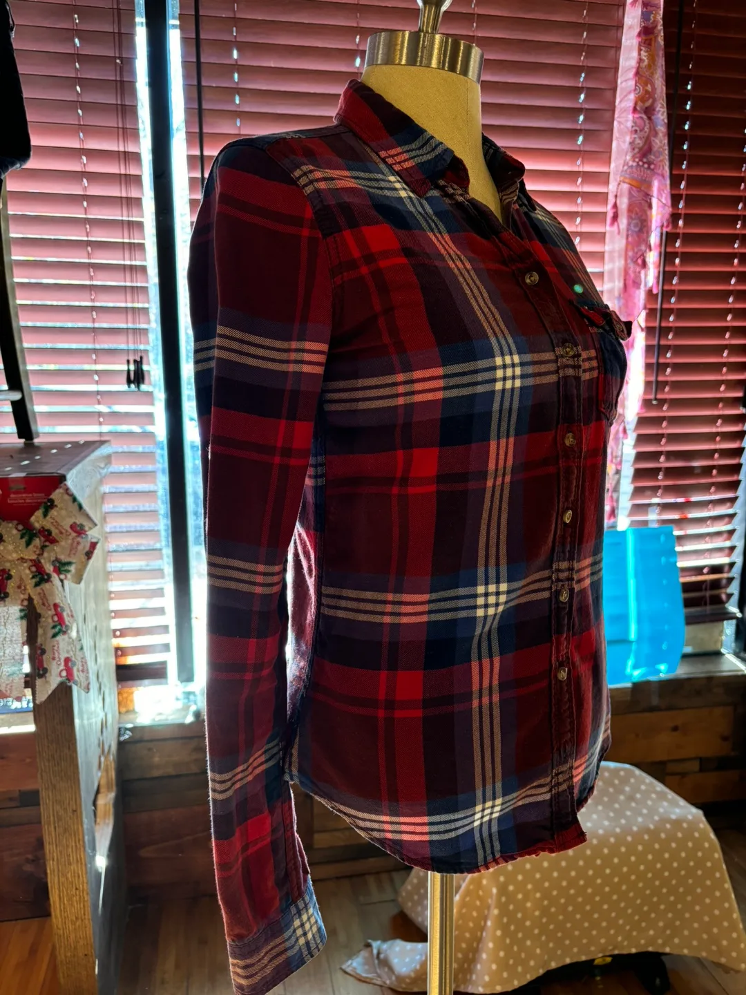 Abercrombie & Fitch Plaid Button Down Shirt image indicator(7)