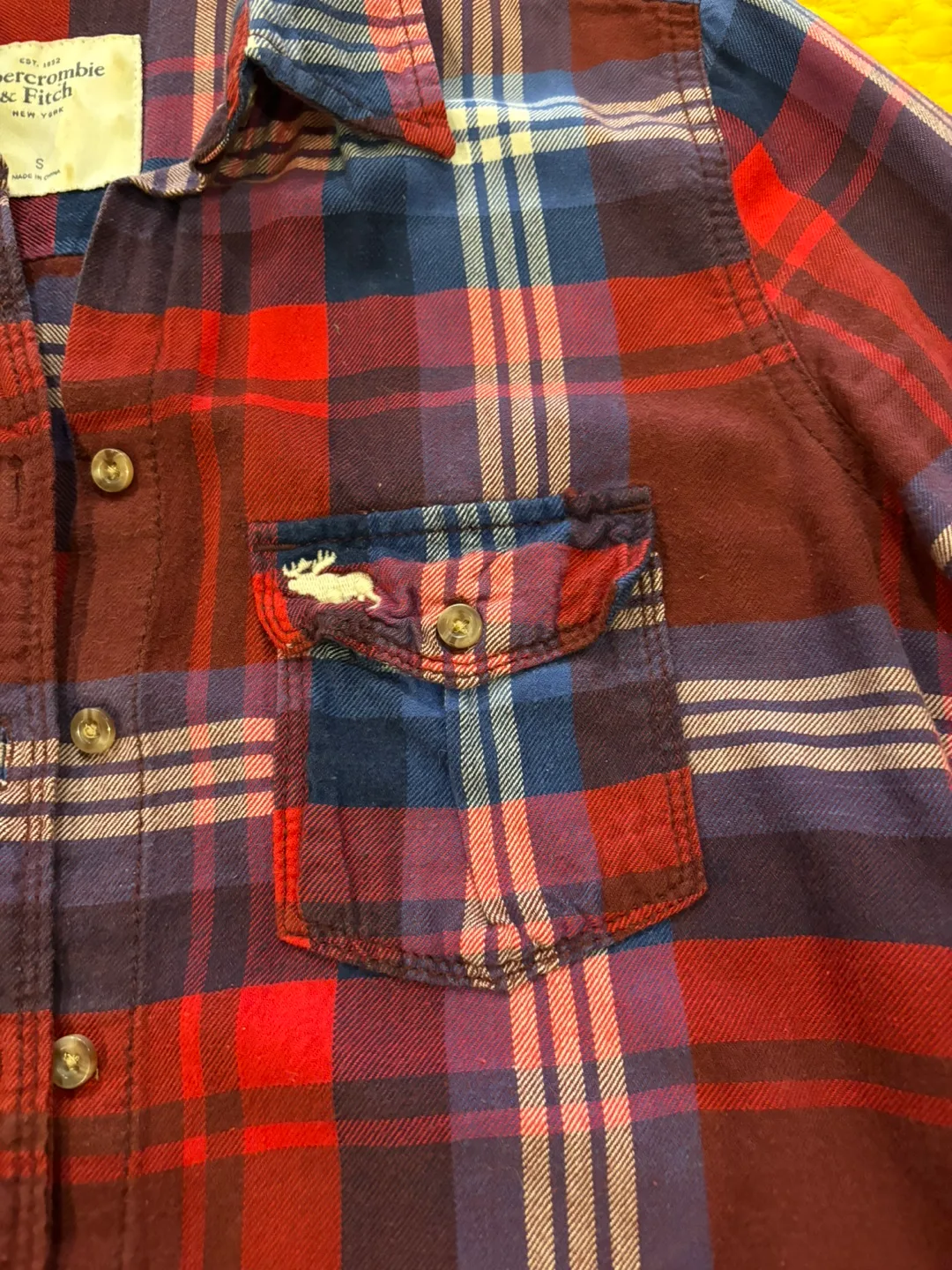 Abercrombie & Fitch Plaid Button Down Shirt image indicator(9)