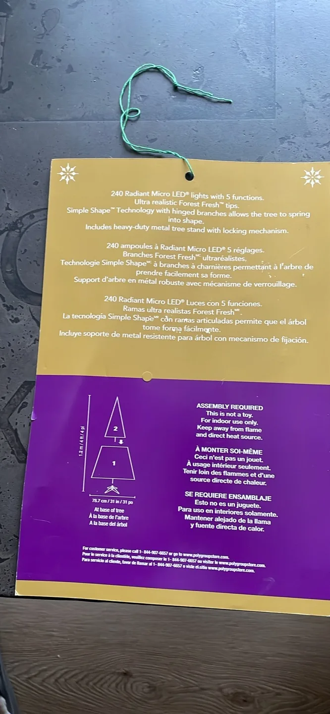 Christmas Tree- 4ft with 240 Micro LED lights image indicator(2)