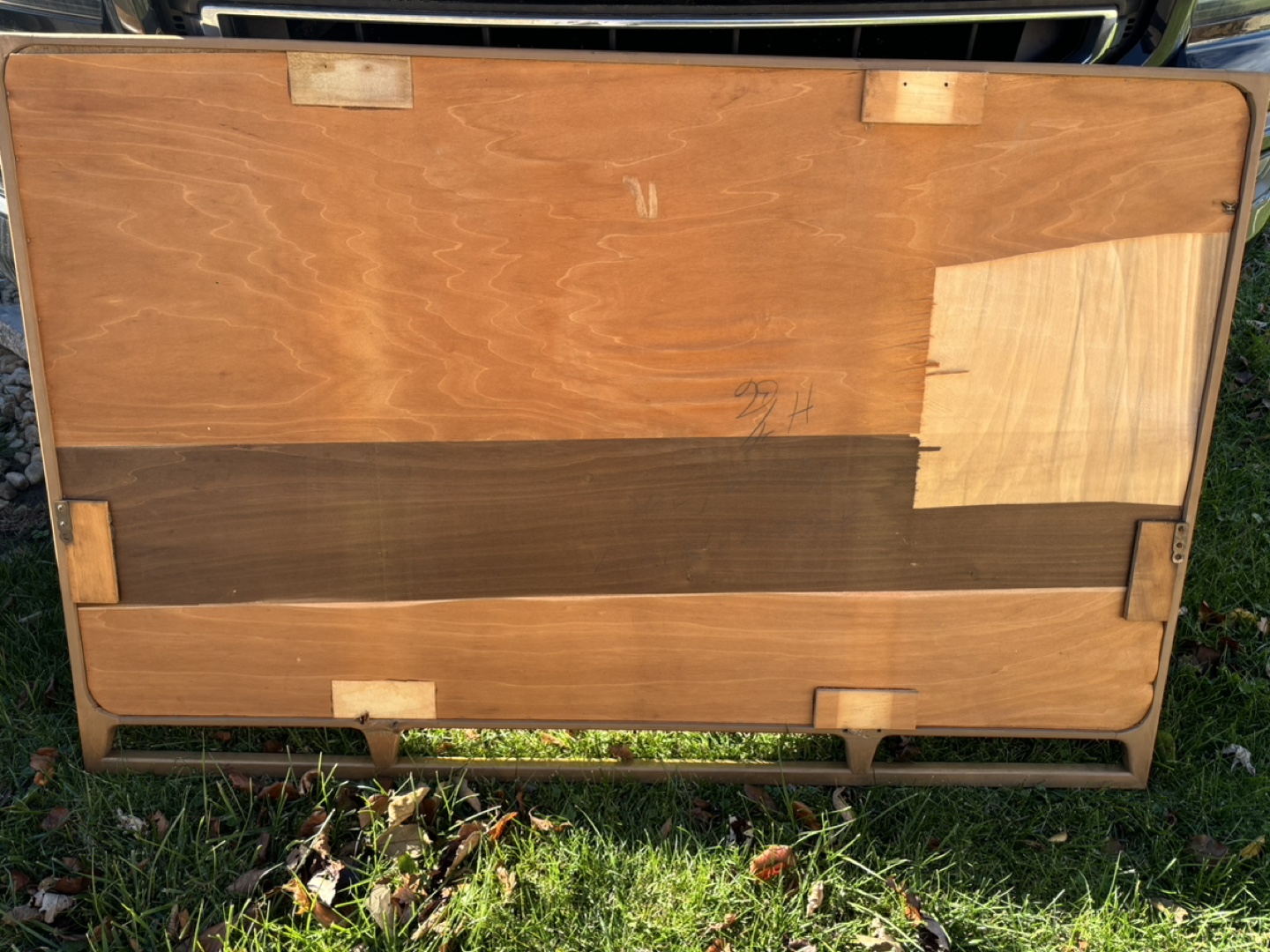 Mid Century Modern Wood Framed Mirror - photo 4