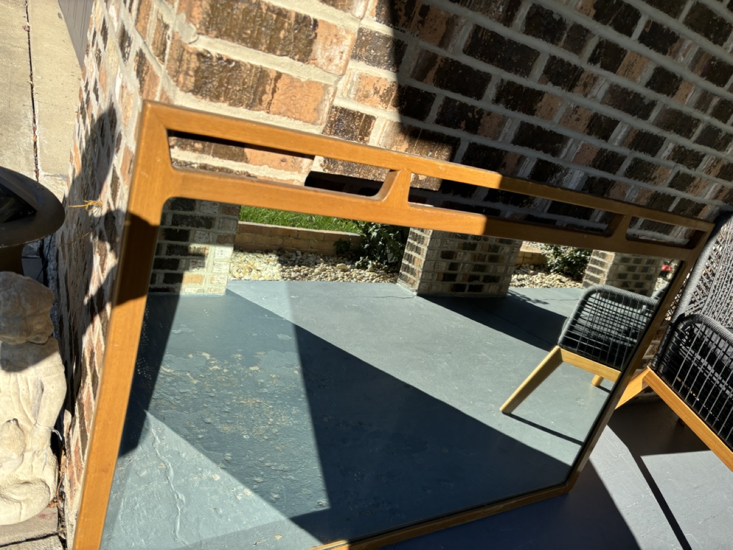 Mid Century Modern Wood Framed Mirror - photo 2