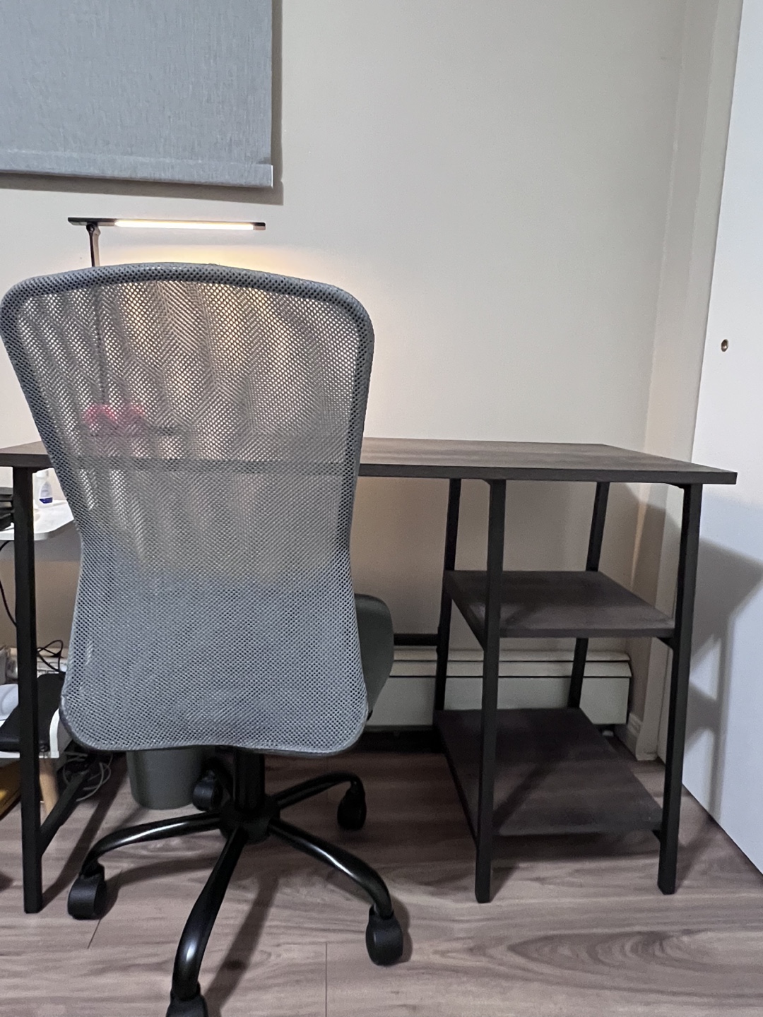Study Table (Black Desk with Shelf and Chair) - photo 3