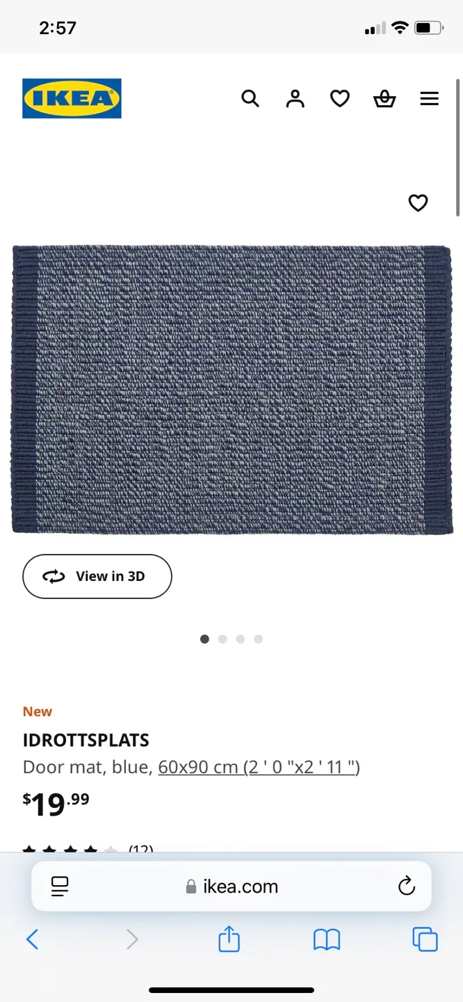 Brand New - IKEA IDROTTSPLATS Door Mat thumbnail