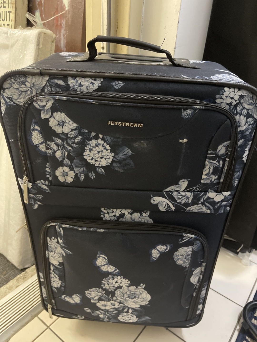Canvas Floral Suitcase