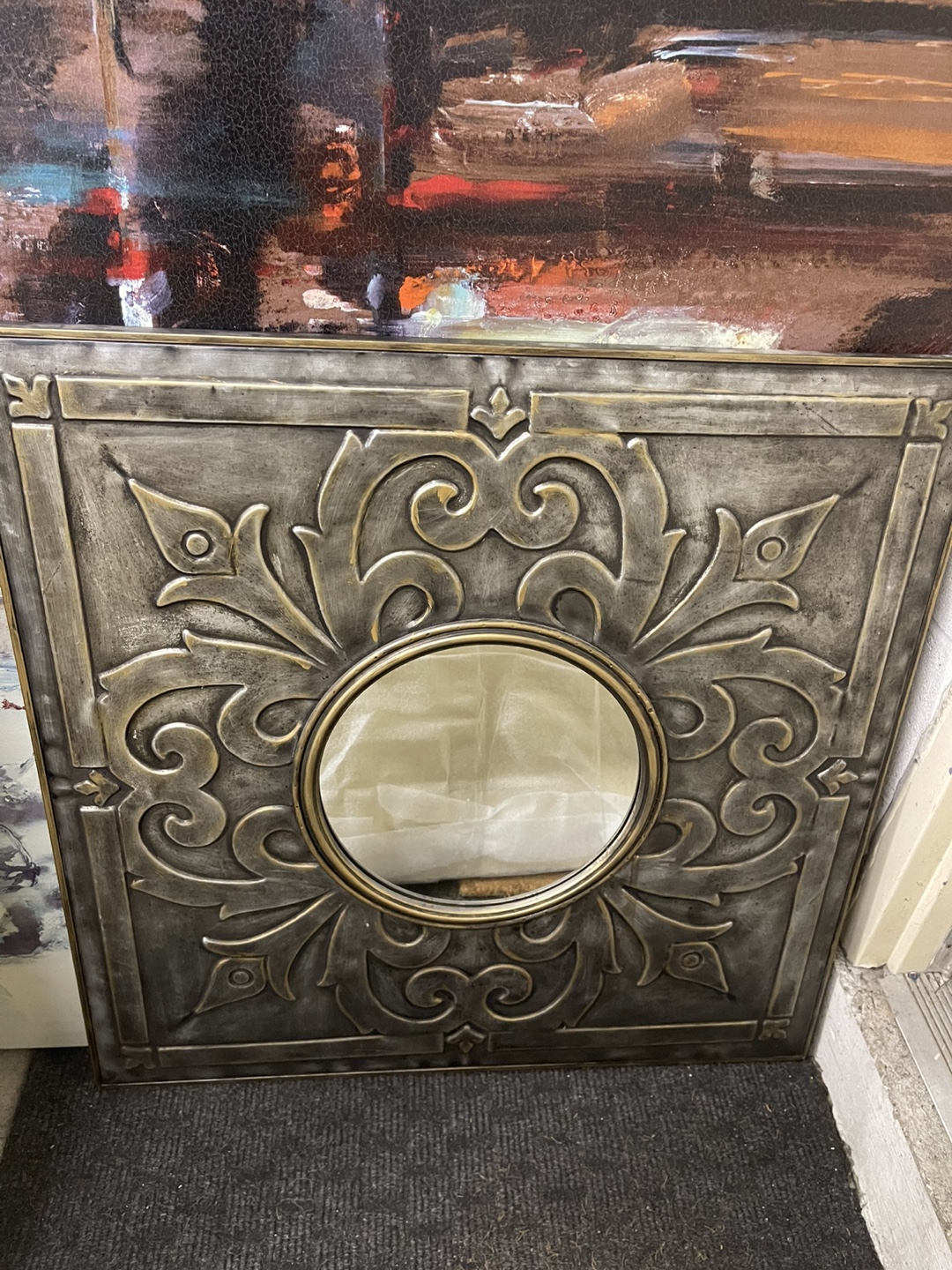 Ornate Metal Wall Mirror