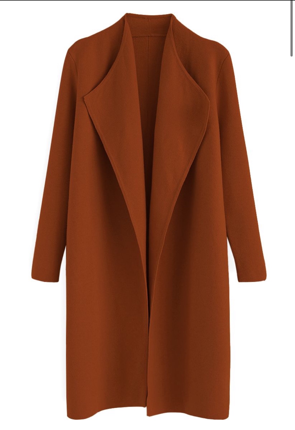 NEW! CLASSY OPEN FRONT KNIT COAT IN CARAMEL - photo 4