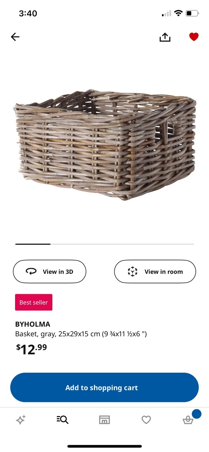 Set of 4 Ikea Byholma Baskets image indicator(2)