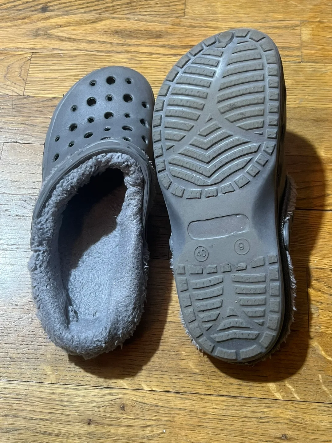 Gray Fuzzy Lined Clogs 🧡 image indicator(4)