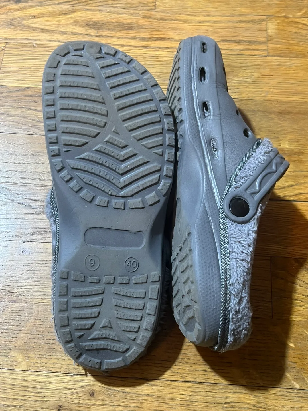 Gray Fuzzy Lined Clogs 🧡 image indicator(3)