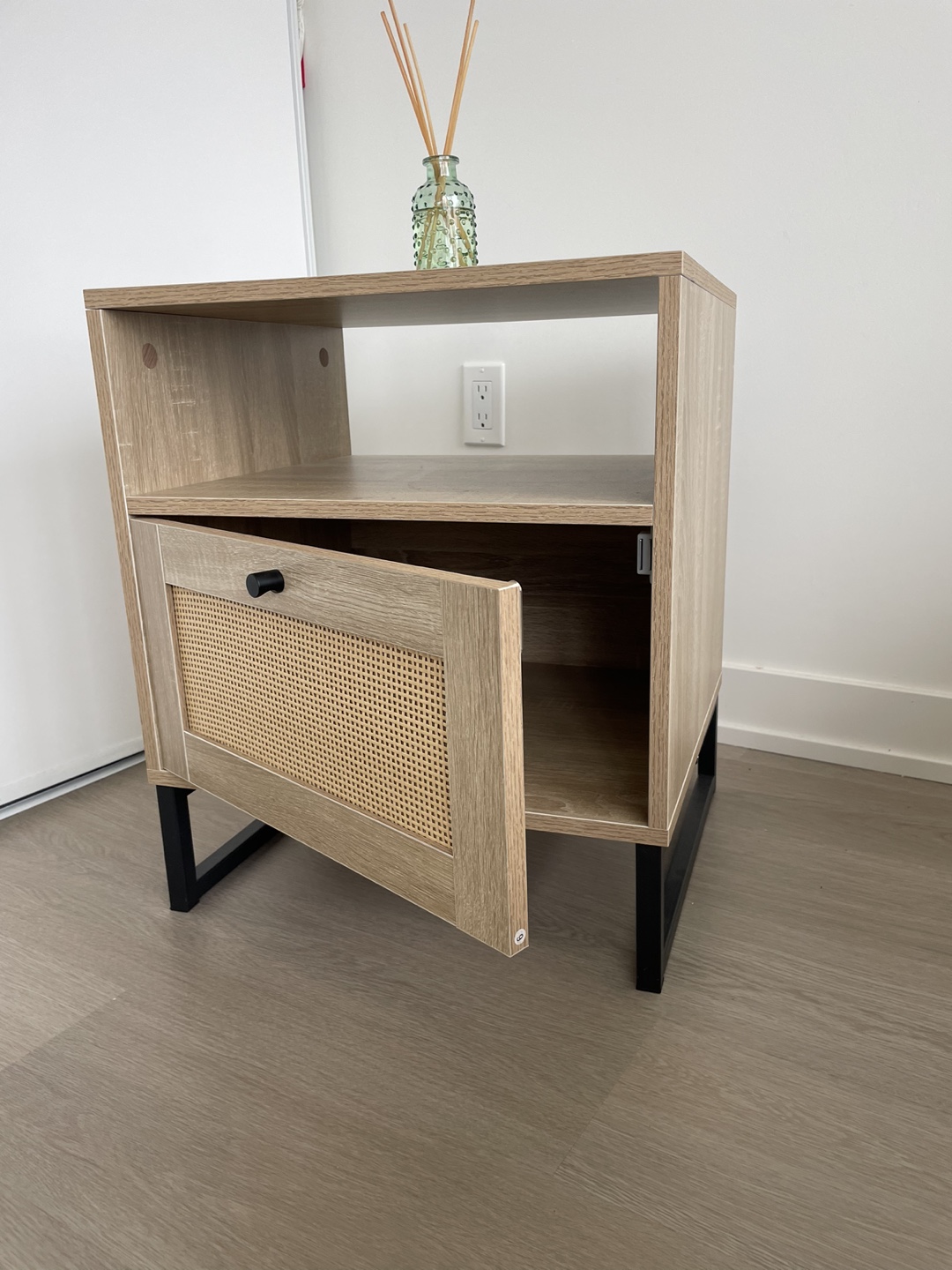 Nightstand with Rattan Detail - photo 3
