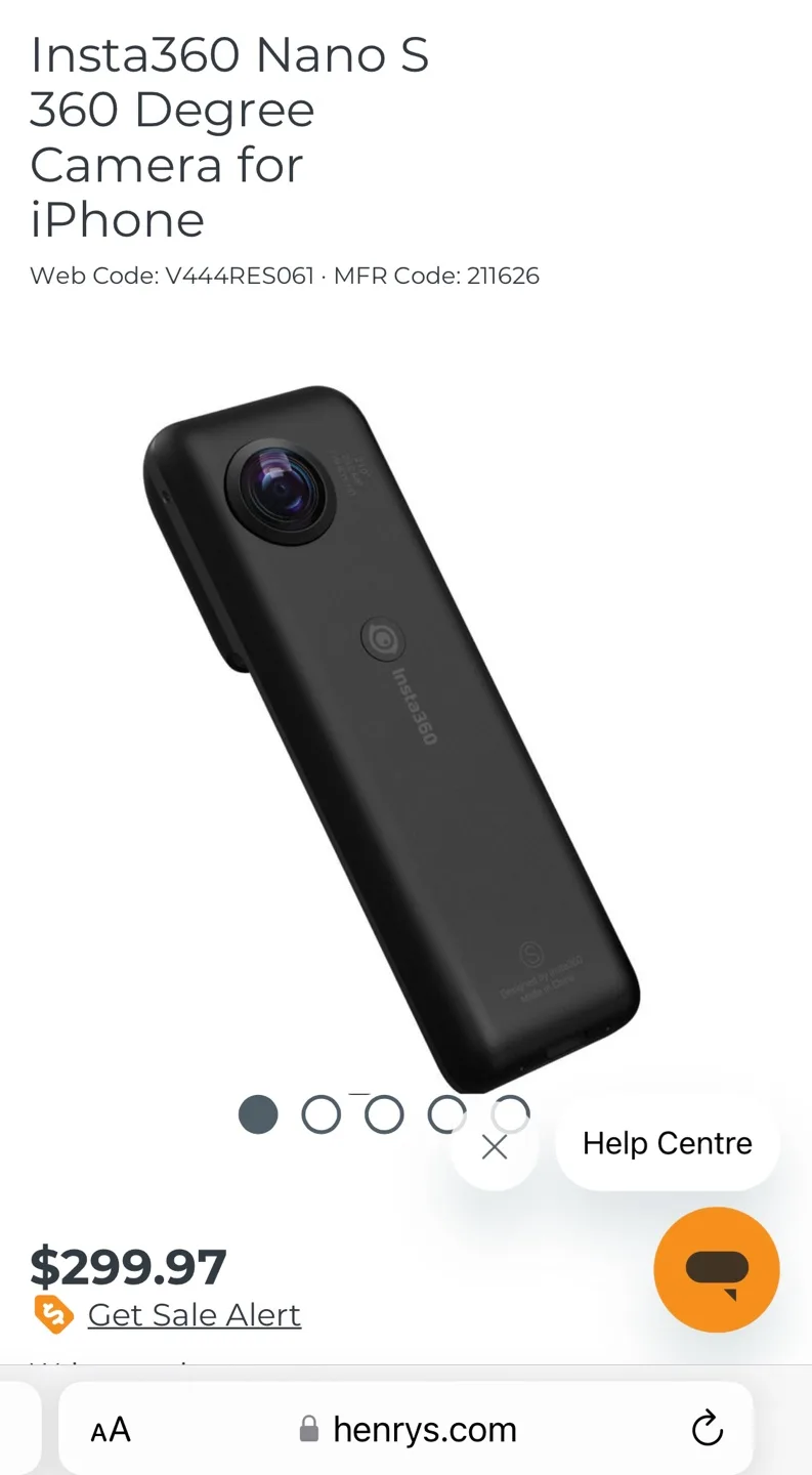 Insta360 Nano S 360 Degree Camera image indicator(8)