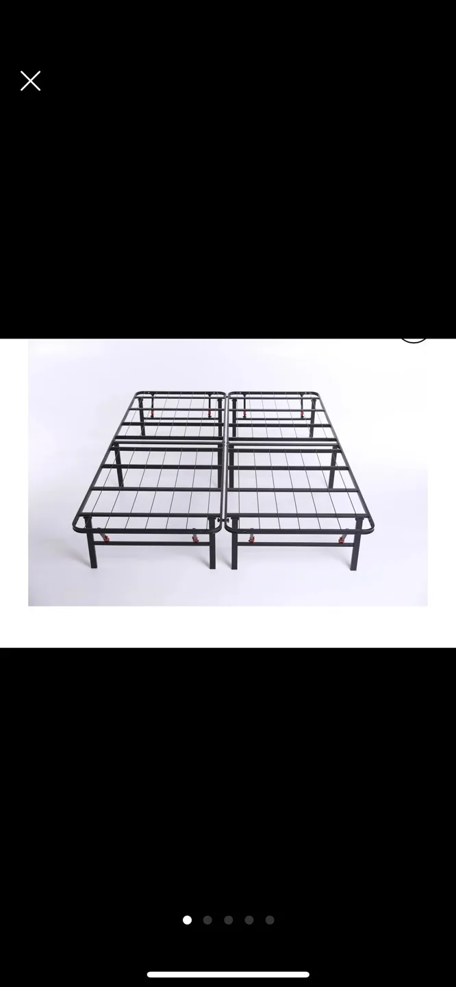 14" High Profile Foldable Steel Bed Frame- King