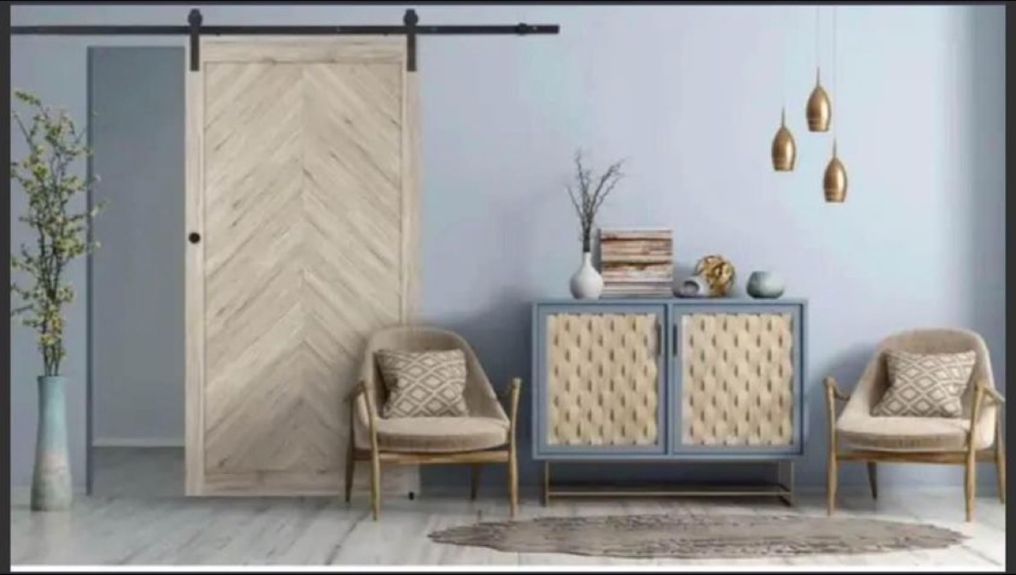 Chevron Barn Door with Installation Hardware Kit - photo 3