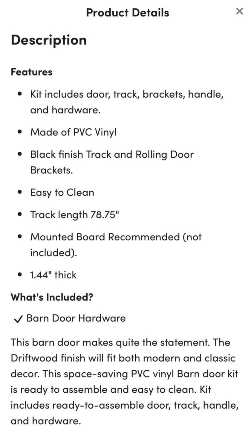 Chevron Barn Door with Installation Hardware Kit - photo 4