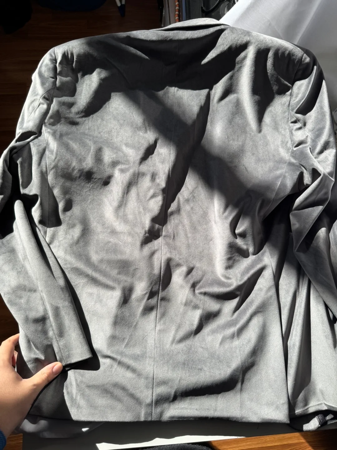 Alfani Men's Slim Fit Solid Velvet Sport Coat Grey 48R image indicator(6)