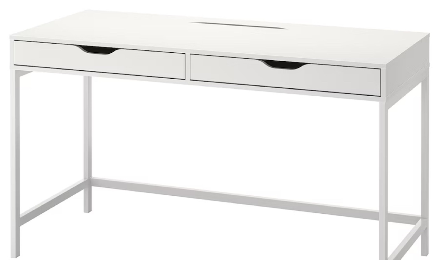 IKEA White Desk with Drawers - photo 3