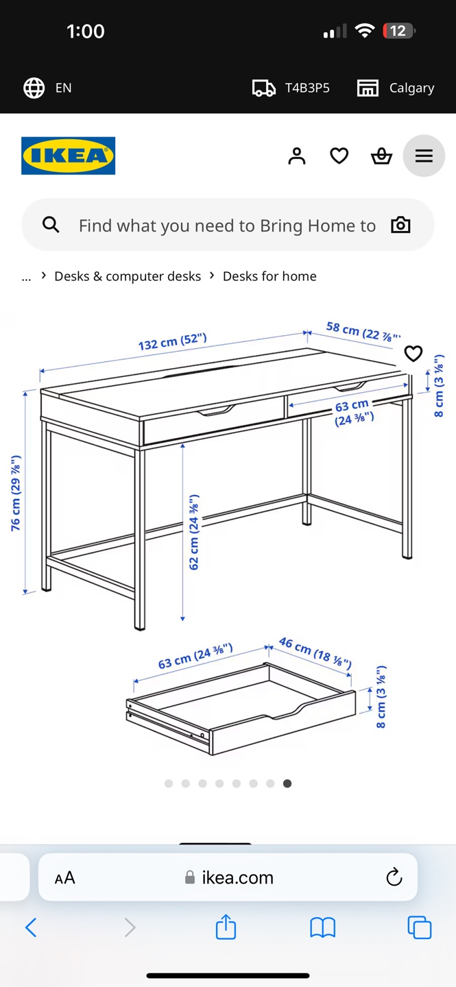 IKEA White Desk with Drawers - photo 4