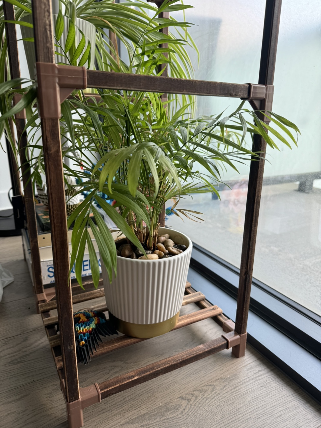 Wooden Plant Stand + 2 plants + 2 vase 🧡 - photo 4