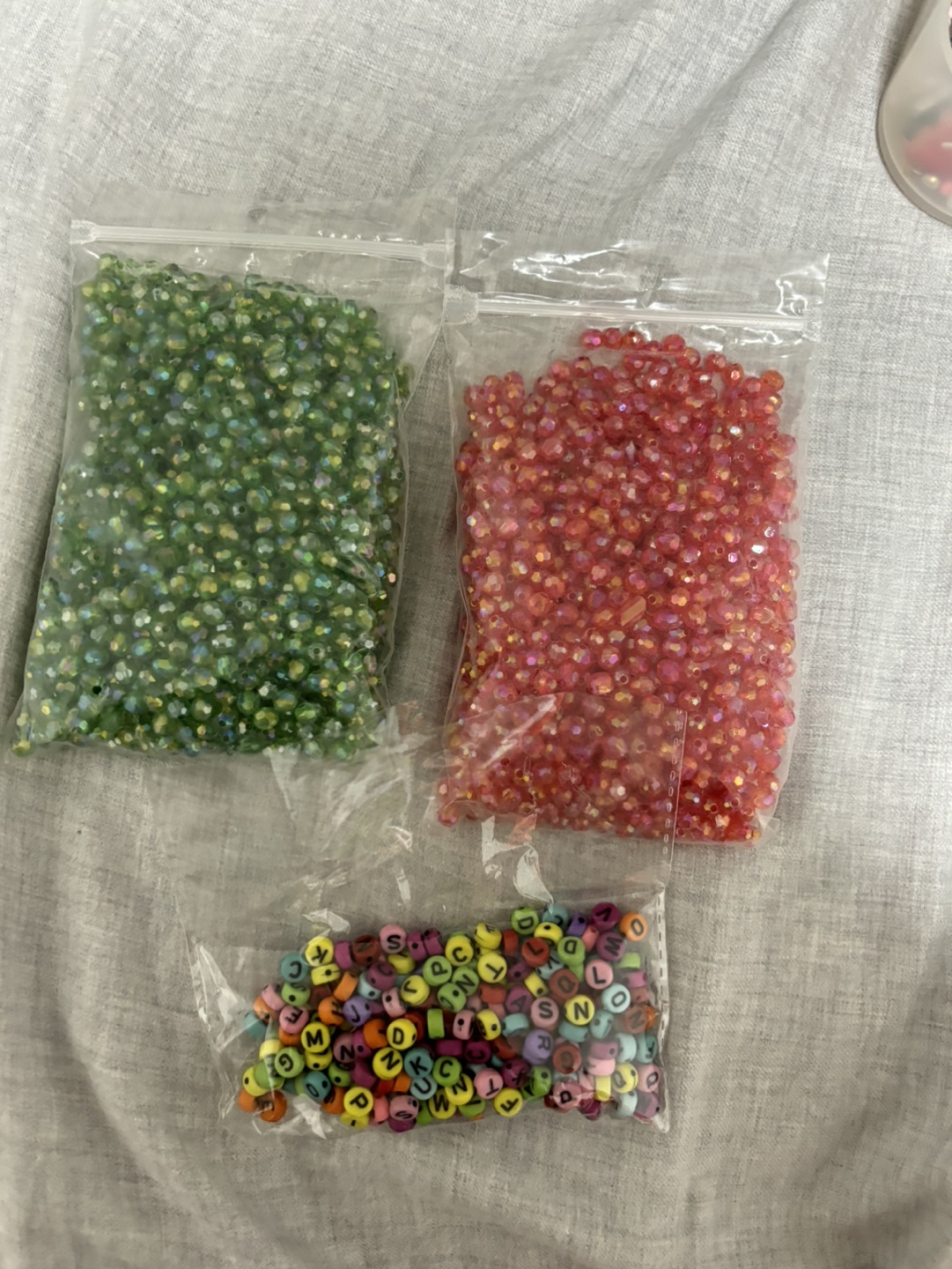 Beads - Green, Pink, Alphabet
