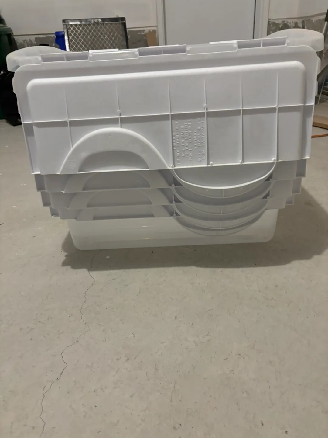 4 Pack Clear Storage Bins thumbnail