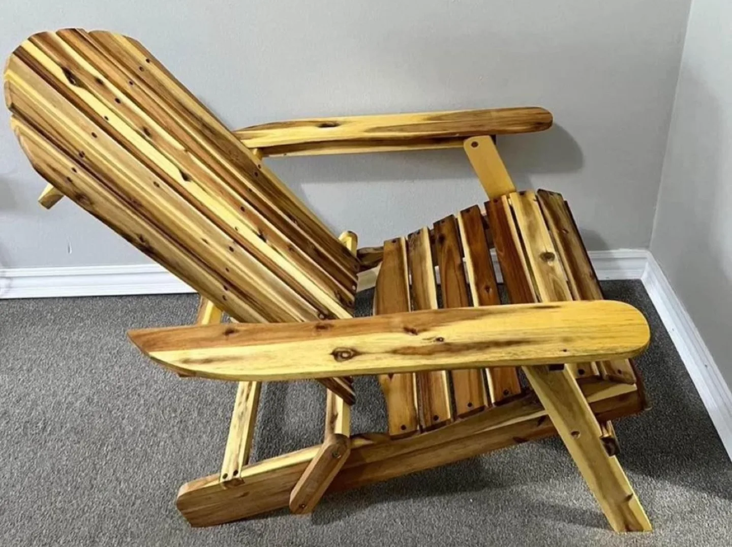 NEW Assembled Folding Wooden Adirondack Chair for Easy Storage image indicator(5)