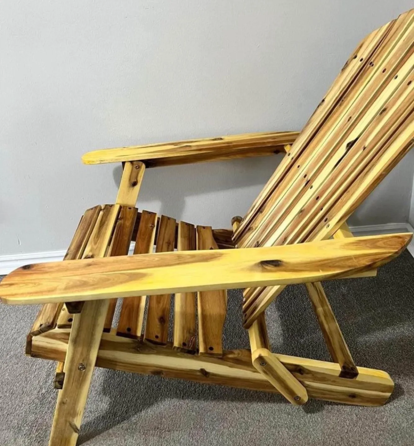 NEW Assembled Folding Wooden Adirondack Chair for Easy Storage image indicator(4)