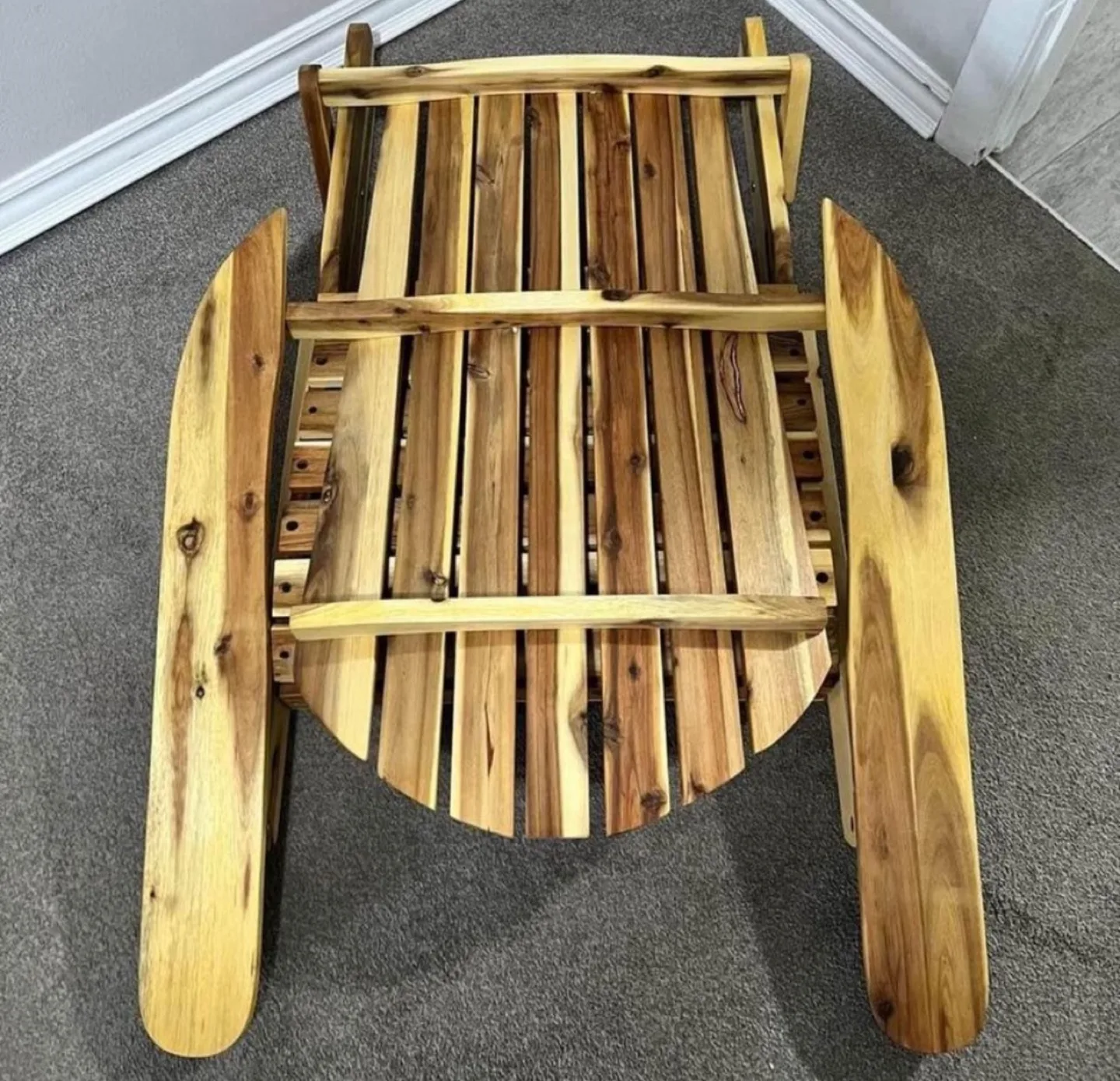 NEW Assembled Folding Wooden Adirondack Chair for Easy Storage image indicator(3)