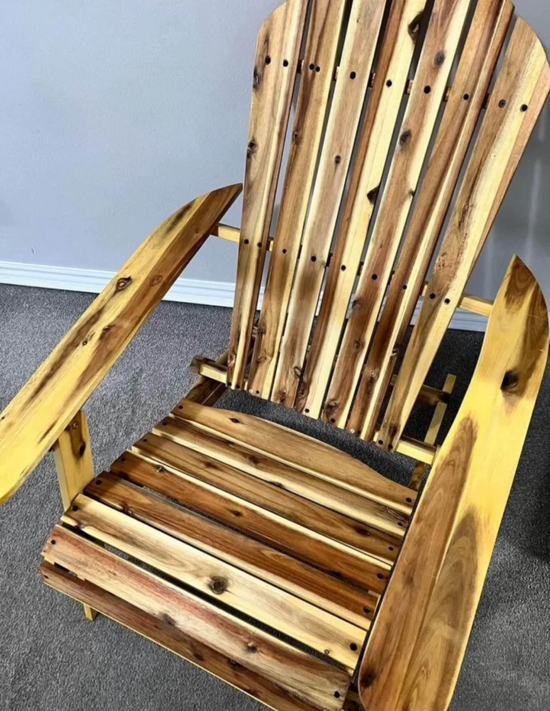 NEW Assembled Folding Wooden Adirondack Chair for Easy Storage image indicator(2)
