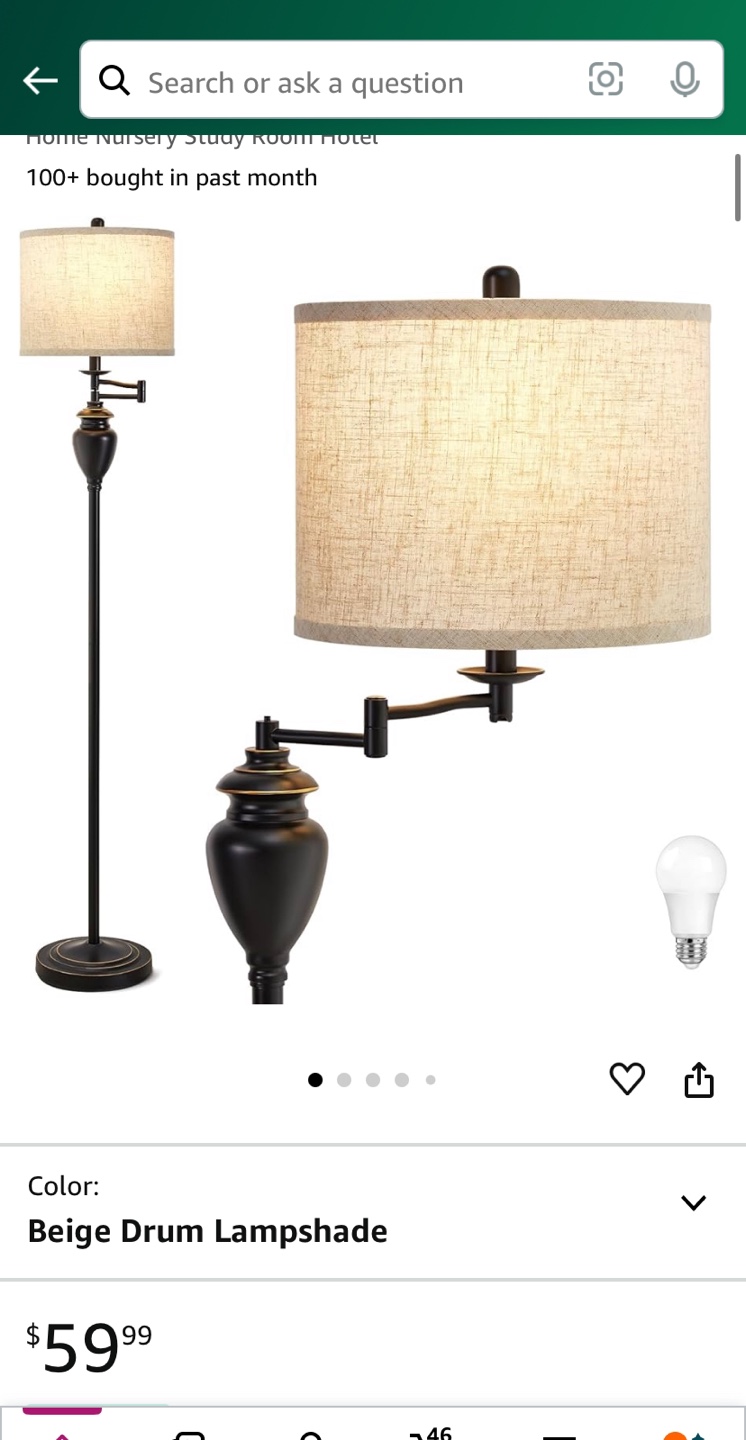 Floor Lamp with Adjustable Swing-Arm - photo 5