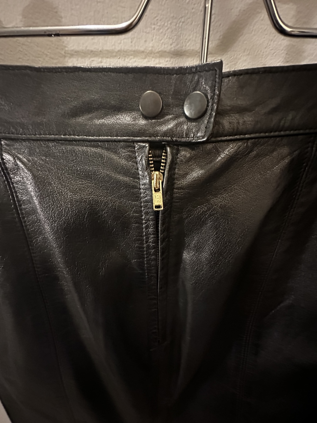 Vintage Black Leather Skirt Size 10 - photo 2