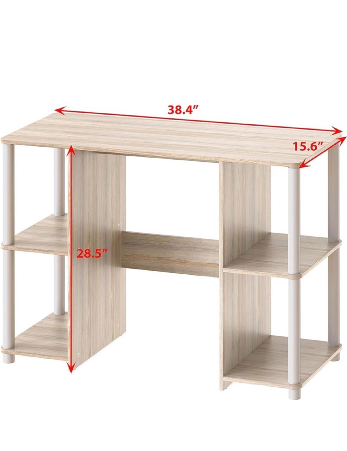 Desk with 2 sides shelves - photo 2