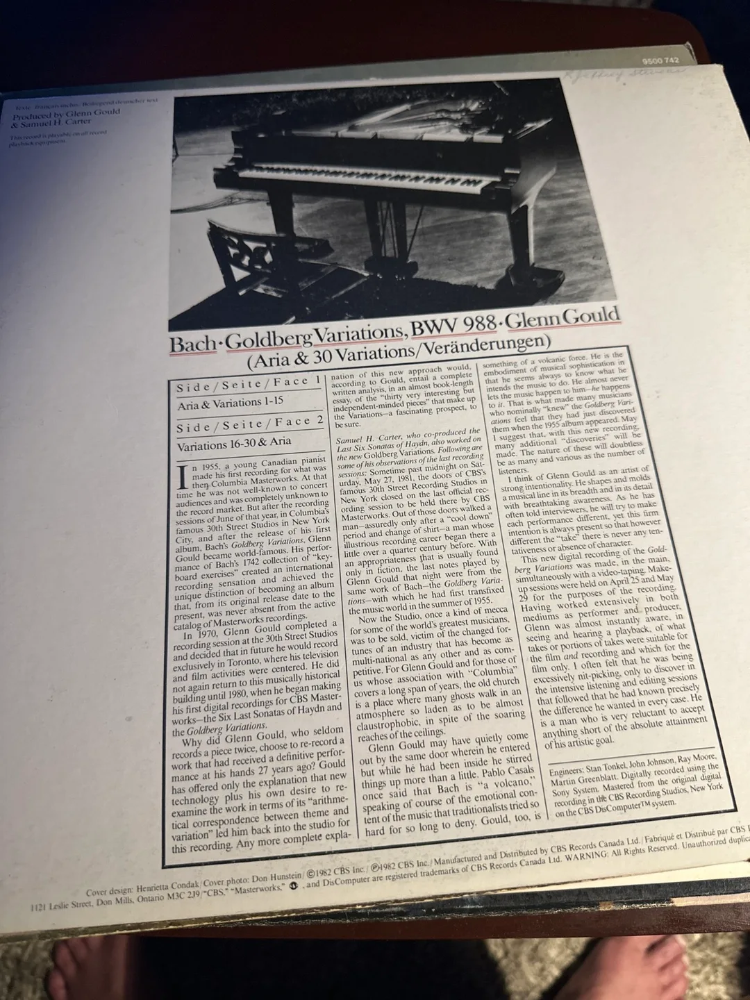 Bach - The Goldberg Variations - Glenn Gould - Vinyl Record image indicator(2)