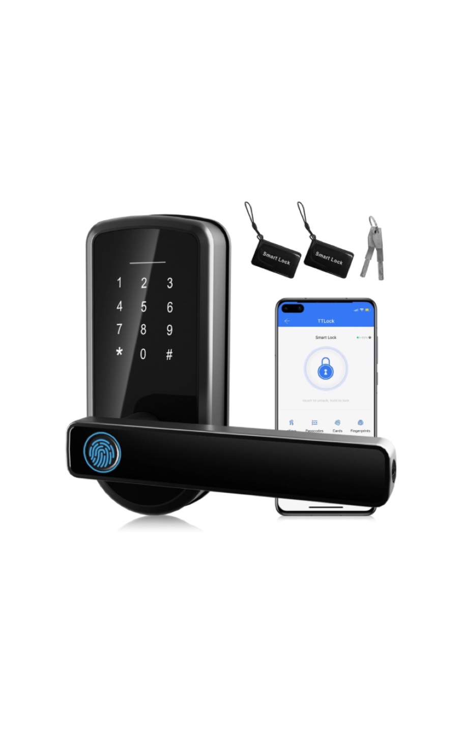 Smart  Lock with Fingerprint, IC Card, Bluetooth / App Control