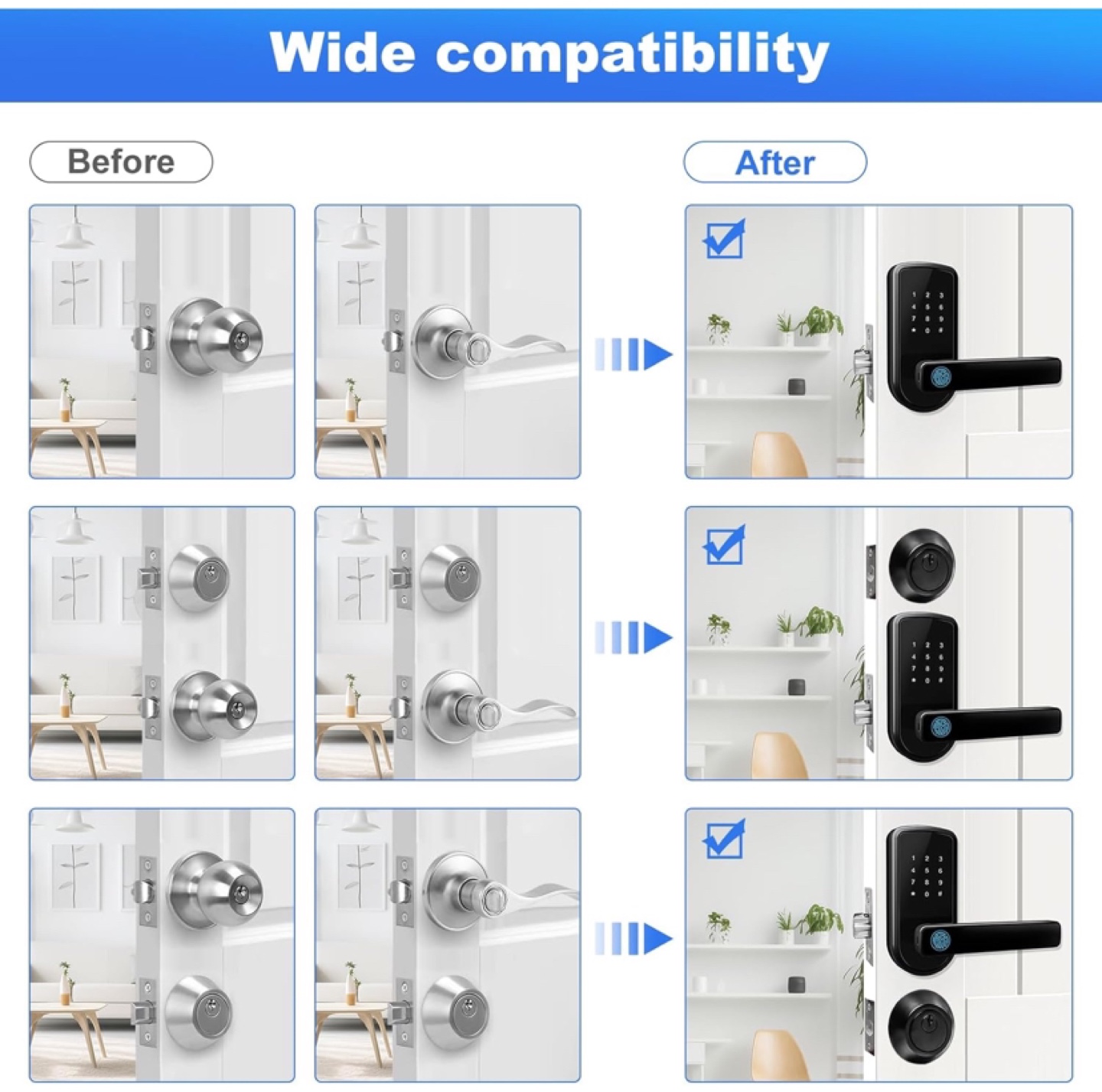 Smart  Lock with Fingerprint, IC Card, Bluetooth / App Control - photo 5