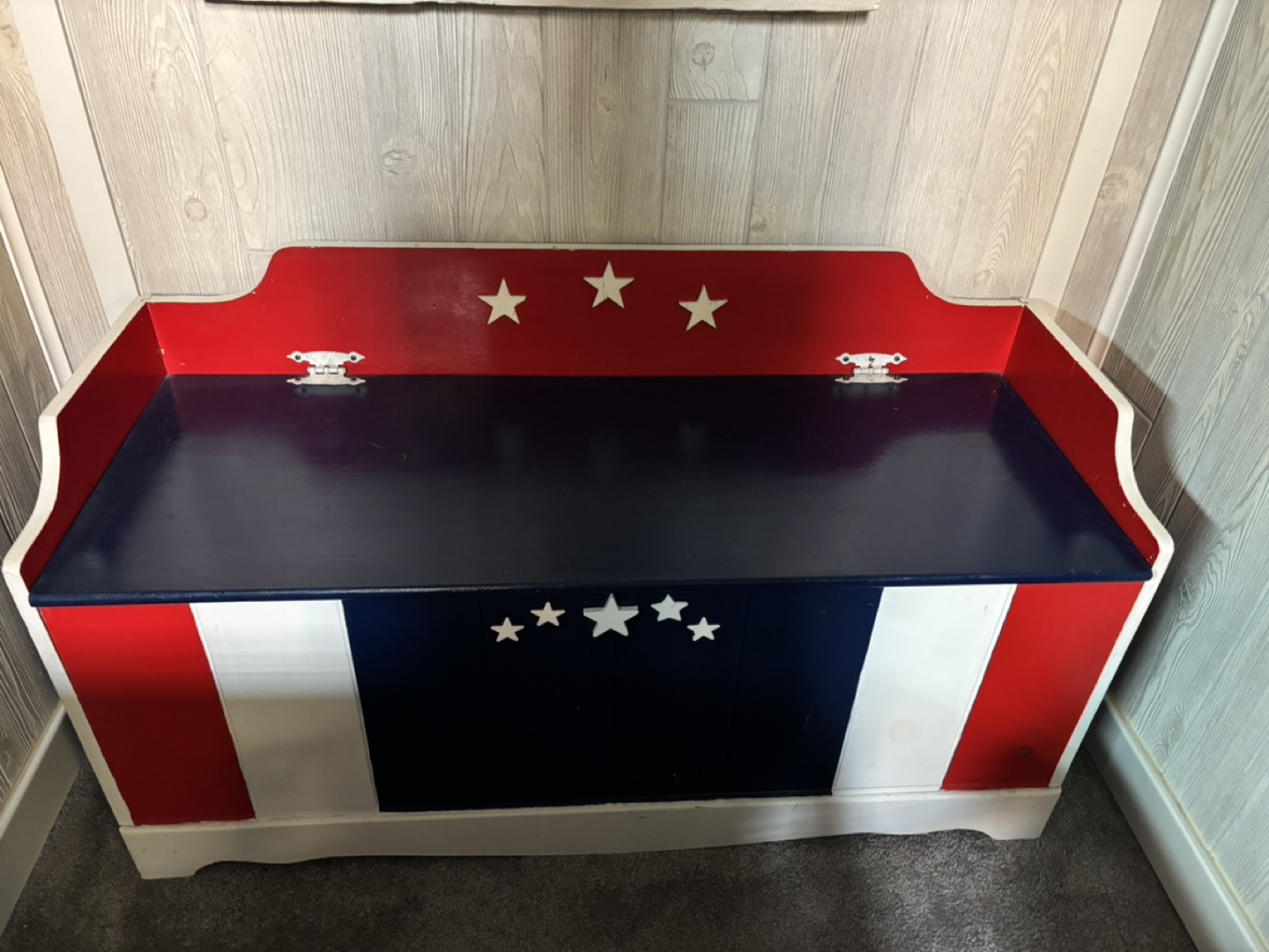 Red White and Blue Chest