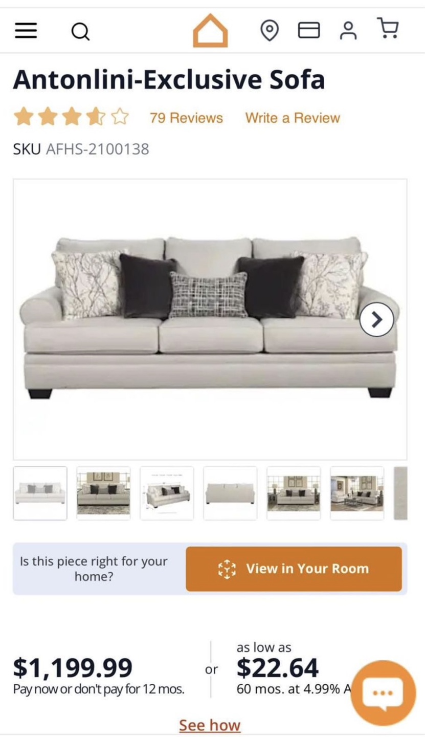 2 GORGEOUS Brand new Sofa GREY SOFA SET from Ahsley Brand - photo 5
