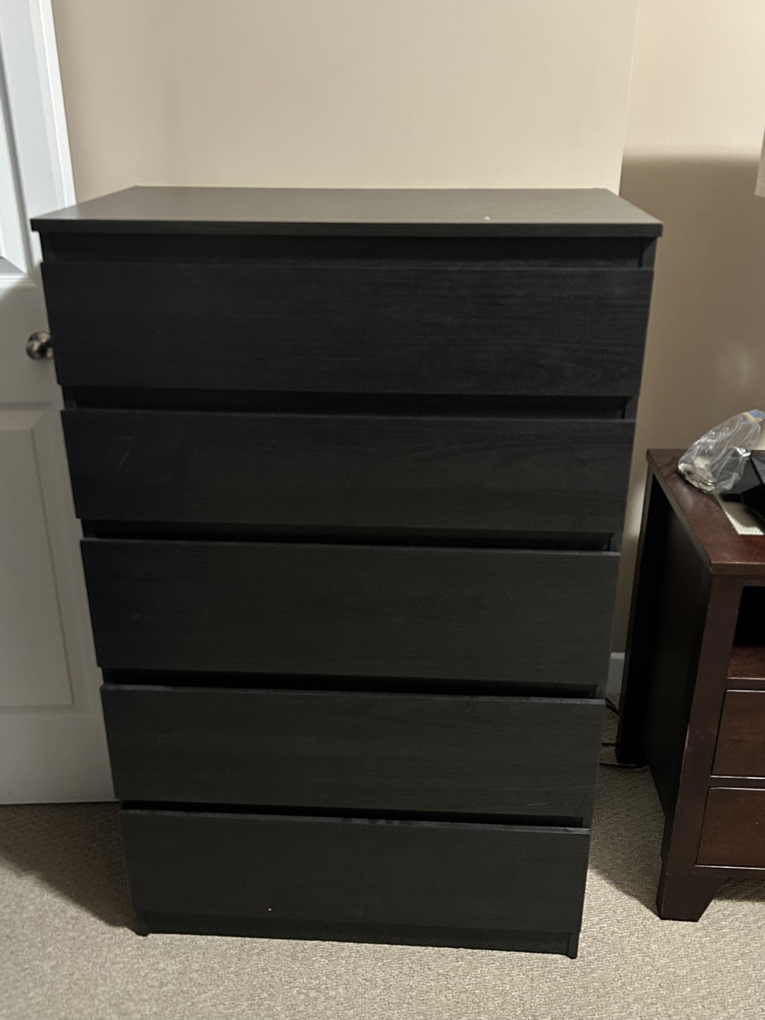 Ikea Black 4-Drawer Chest Dresser