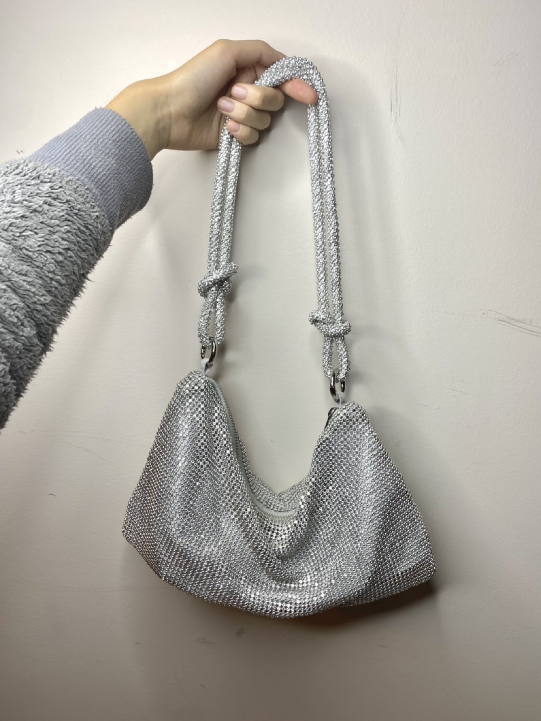 Silver Rhinestone Bag