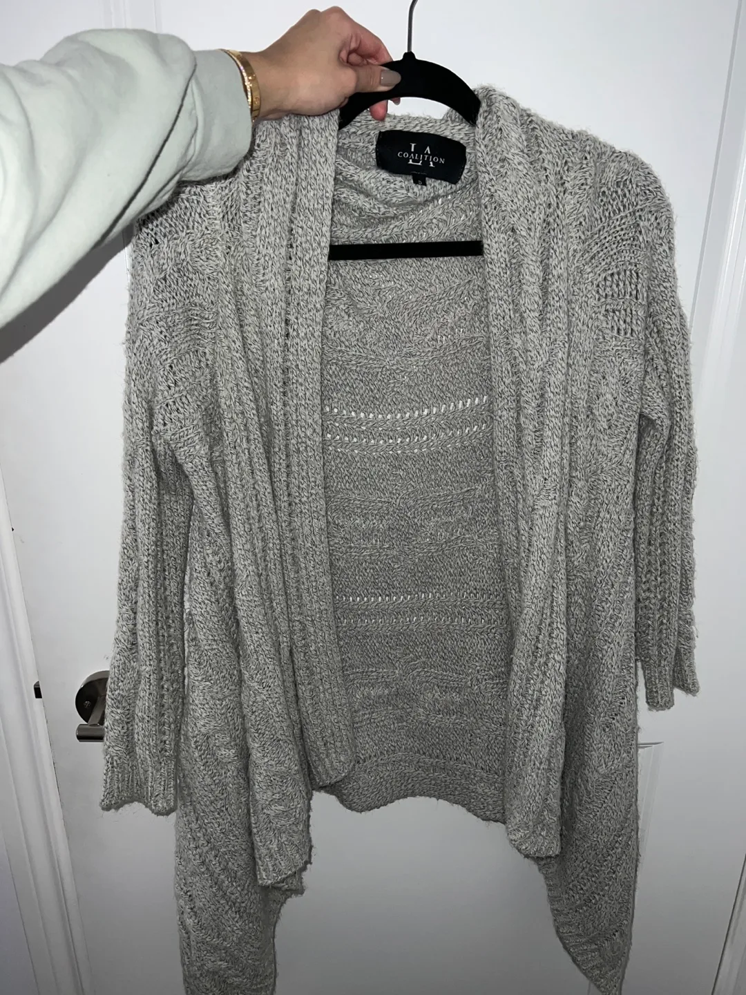 T.A. Coalition Grey Knit Cardigan image indicator(2)